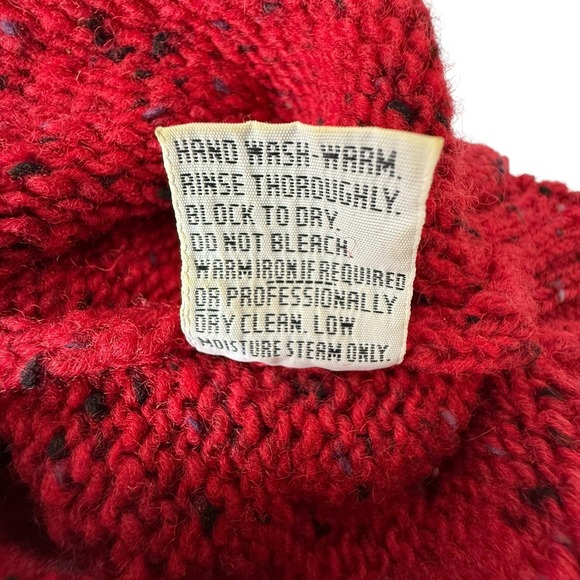 Vintage John Molloy Irish Donegal Fleck Wool Knit Sweater Vest Red Men's L - Picture 6 of 9